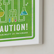 "Science Lab" - Personalized Art Print in Slime by Robert and Stella - Frame Close-up