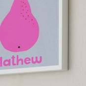 "My Fruity Family II" - Personalized Art Print in Candy by Marta Crea - Frame Close-up