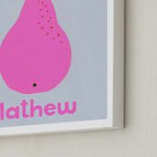 "My Fruity Family II" - Personalized Art Print in Candy by Marta Crea - Frame Close-up