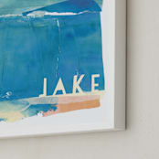 "Night Swim" - Personalized Art Print in Blue by sue prue - Frame Close-up