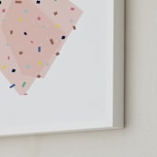 "Mod Terrazzo" - Art Print in Blush by Kanika Mathur - Frame Close-up