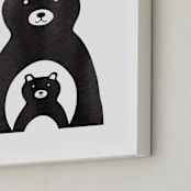 "Mama and Me" - Art Print in Coal by Lehan Veenker - Frame Close-up