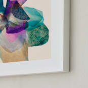 "Fleur de Papier" - Art Print in Purple by Karen Kardatzke - Frame Close-up