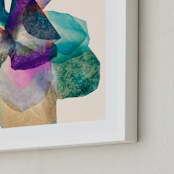"Fleur de Papier" - Art Print in Purple by Karen Kardatzke - Frame Close-up
