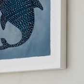 "Deep Down" - Art Print in Ocean Blue by Vera Lim - Frame Close-up