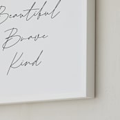 "Affirmation" - Art Print in Snow by AK Graphics - Frame Close-up