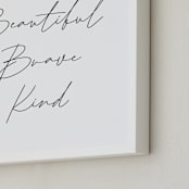 "Affirmation" - Art Print in Snow by AK Graphics - Frame Close-up