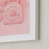 "0 is for operator." - Art Print in Strawberry Shortcake Pink by Alicia Abla - Frame Close-up