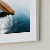 "Row Your Boat" - Art Print in alpine blue by Alicia Abla - Frame Close-up