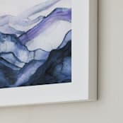 "Drift Watercolor" - Art Print in navy by Jen Merli - Frame Close-up