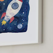 "Galactic Inspiration I" - Art Print in Navy by Creo Study - Frame Close-up