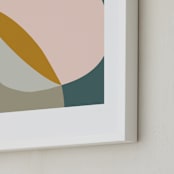 "Abstract Overlap" - Art Print in Jade by Beth Vassalo - Frame Close-up