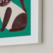 "Seal Point" - Art Print in Jade by Summer Winkelman - Frame Close-up