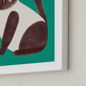 "Seal Point" - Art Print in Jade by Summer Winkelman - Frame Close-up