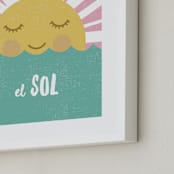 "El Sol" - Art Print in Sunshine by merry mack creative - Frame Close-up