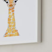 "baby animal.giraffe" - Art Print in merigold by Cass Loh - Frame Close-up