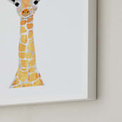 "baby animal.giraffe" - Art Print in merigold by Cass Loh - Frame Close-up