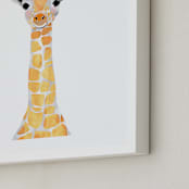 "baby animal.giraffe" - Art Print in merigold by Cass Loh - Frame Close-up