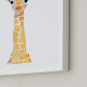 "baby animal.giraffe" - Art Print in merigold by Cass Loh - Frame Close-up