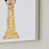 "baby animal.giraffe" - Art Print in merigold by Cass Loh - Frame Close-up
