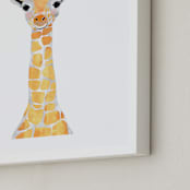 "baby animal.giraffe" - Art Print in merigold by Cass Loh - Frame Close-up