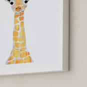 "baby animal.giraffe" - Art Print in merigold by Cass Loh - Frame Close-up