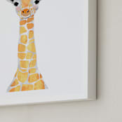 "baby animal.giraffe" - Art Print in merigold by Cass Loh - Frame Close-up