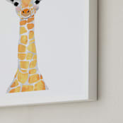 "baby animal.giraffe" - Art Print in merigold by Cass Loh - Frame Close-up
