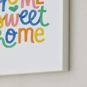 "Home Sweet Home" - Art Print in Multi Brights by Ariel Rutland - Frame Close-up