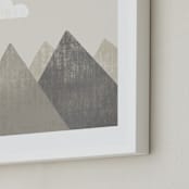 "The Mountains are Calling in the Morning" - Art Print in Mountain by Meghan Hageman - Frame Close-up