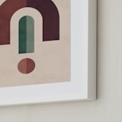 "Geometric 2" - Art Print in Emerald Green by Kelly Schmidt - Frame Close-up