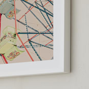 "Soaring 01" - Art Print in Cotton Candy by Shawna Urban - Frame Close-up