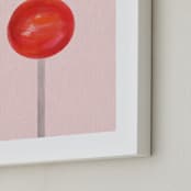 "Lolli Pop" - Art Print in bubblegum by Maja Cunningham - Frame Close-up
