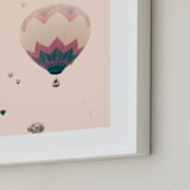 "To The Stars" - Art Print in Pale Pink by Caroline Mint - Frame Close-up