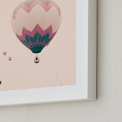 "To The Stars" - Art Print in Pale Pink by Caroline Mint - Frame Close-up