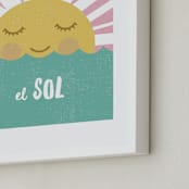 "El Sol" - Art Print in Sunshine by merry mack creative - Frame Close-up