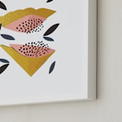 "Honey Melon" - Art Print in Sunshine by Jenna Skead - Frame Close-up