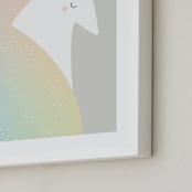 "Unicorn" - Art Print in Blush by Lori Wemple - Frame Close-up