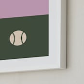 "3 Season Sport | Baseball" - Art Print in Olive by pacifica project - Frame Close-up