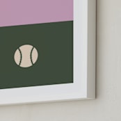 "3 Season Sport | Baseball" - Art Print in Olive by pacifica project - Frame Close-up