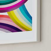"Rainbow Waves" - Art Print in White by Jen Florentine - Frame Close-up