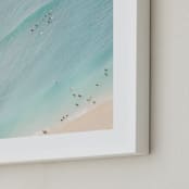 "Tiny Swimmers" - Art Print in Aqua Blue by Irene Suchocki - Frame Close-up
