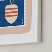 "Oh Buoy" - Art Print in Blush by Nadia Hassan - Frame Close-up