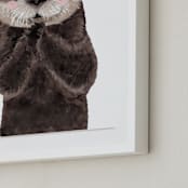 "Baby Animal Sea Otter" - Art Print in Coffee by Cass Loh - Frame Close-up
