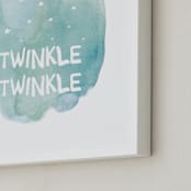 "Twinkle Twinkle" - Art Print in Sky Blue by Amy Hall - Frame Close-up