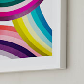 "Rainbow Waves" - Art Print in White by Jen Florentine - Frame Close-up