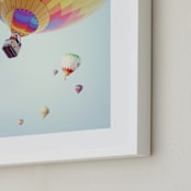 "Summer Sky" - Art Print in Sky Blue  by Haley Warner - Frame Close-up