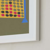 "Connect Four" - Art Print in Game Night Green by Elliot Stokes - Frame Close-up