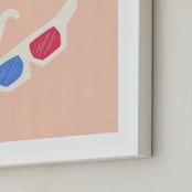 "3-D glasses" - Art Print in Retro Pink by Elliot Stokes - Frame Close-up