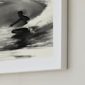 "Wave Rider One" - Art Print in Grey Swell by Jenny Partrite - Frame Close-up